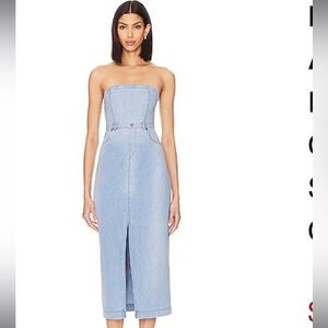 Never worn free people denim dress size 2